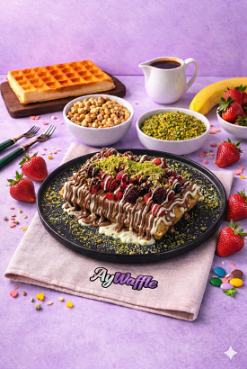 Kırmızının aşkı waffle