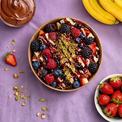 Kırmızının aşkı Bowl waffle